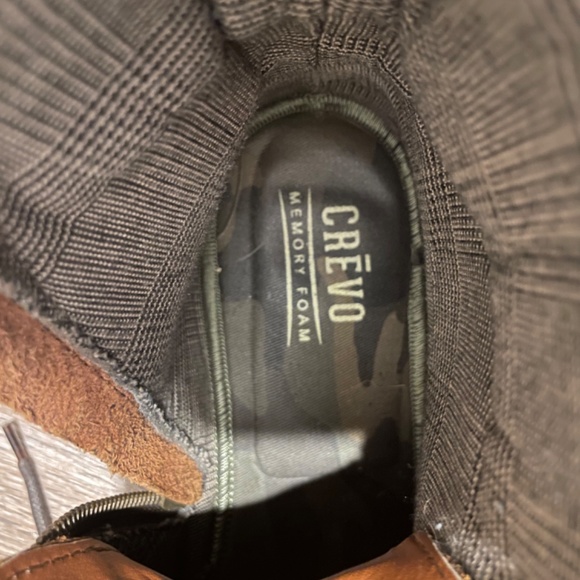 Crevo Men’s Camden Leather Boots Memory Foam Soles - Picture 8 of 10